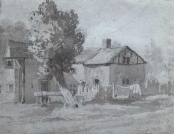 Hockliffe street scene by George Arnald 1830s [Z693/1]